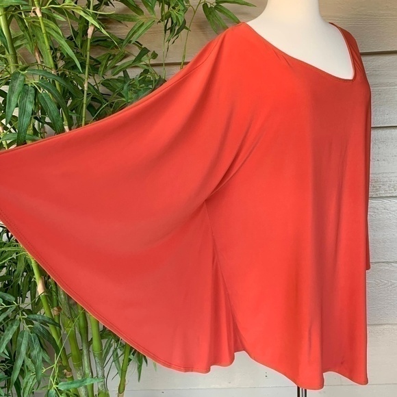 🎉Antthony Rust Butterfly Sleeve Oversized Top - Picture 3 of 7